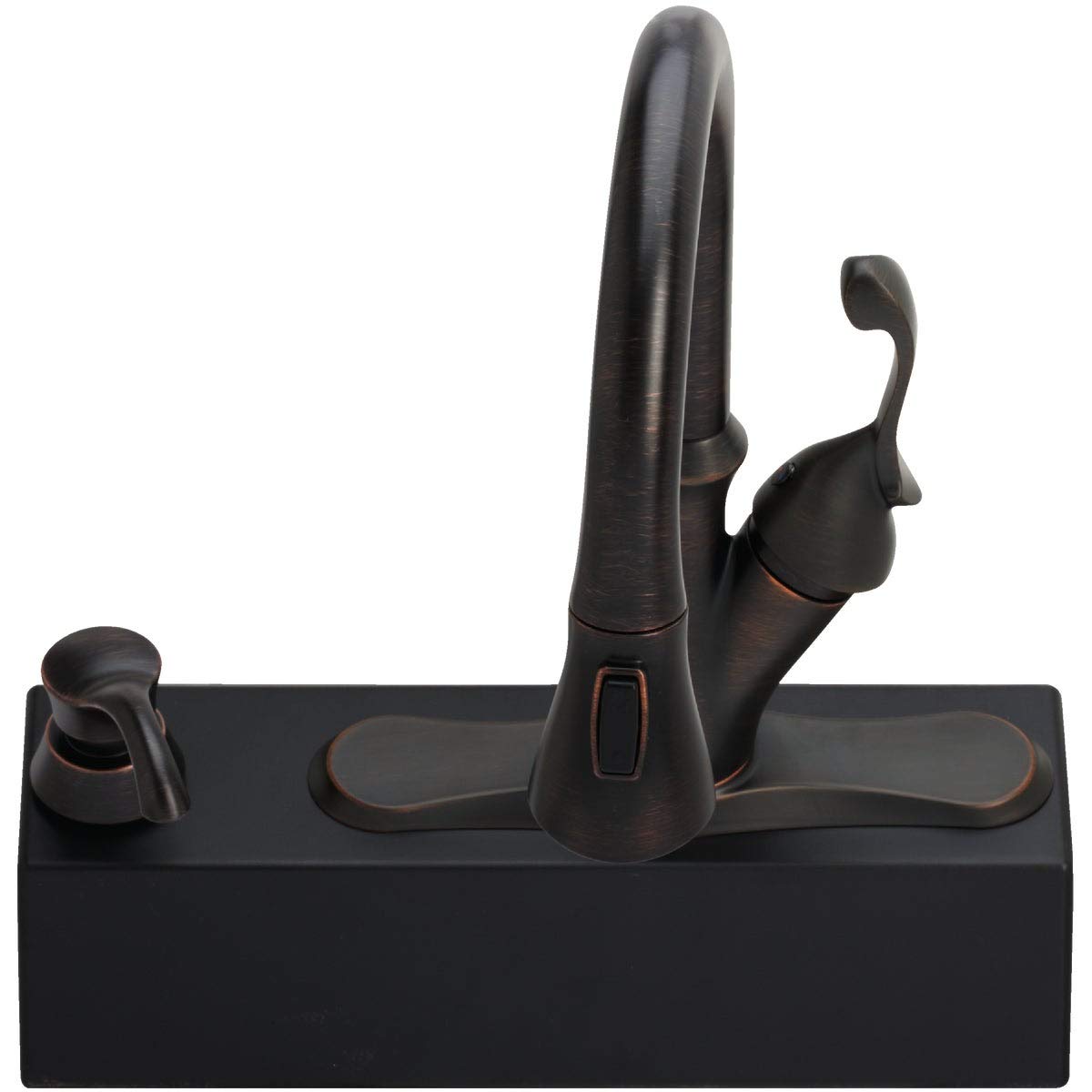 Delta Arabella Single-Handle Pull-Down Kitchen Faucet with Magnetic Docking Spray Head & Soap Dispenser - Venetian Bronze (19950-RBSD-DST) | Perfect for Modern Farmhouse & Commercial Kitchens