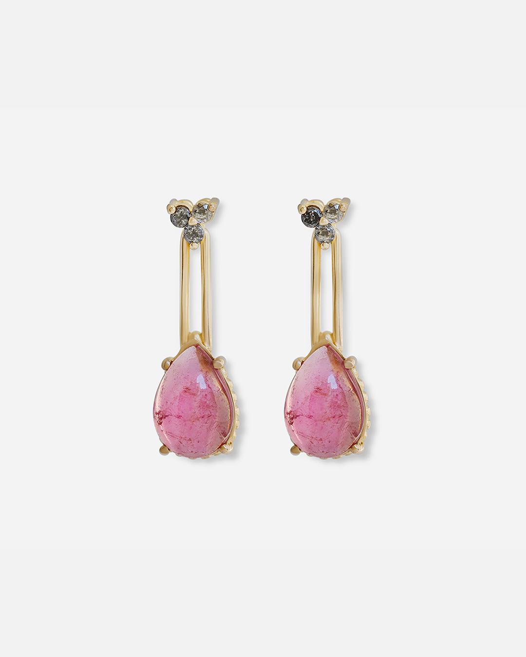 Black Tourmaline & Diamond Skull Drop Earrings for Women - Gothic Punk Jewelry for Parties, Halloween & Unique Fashion Statements