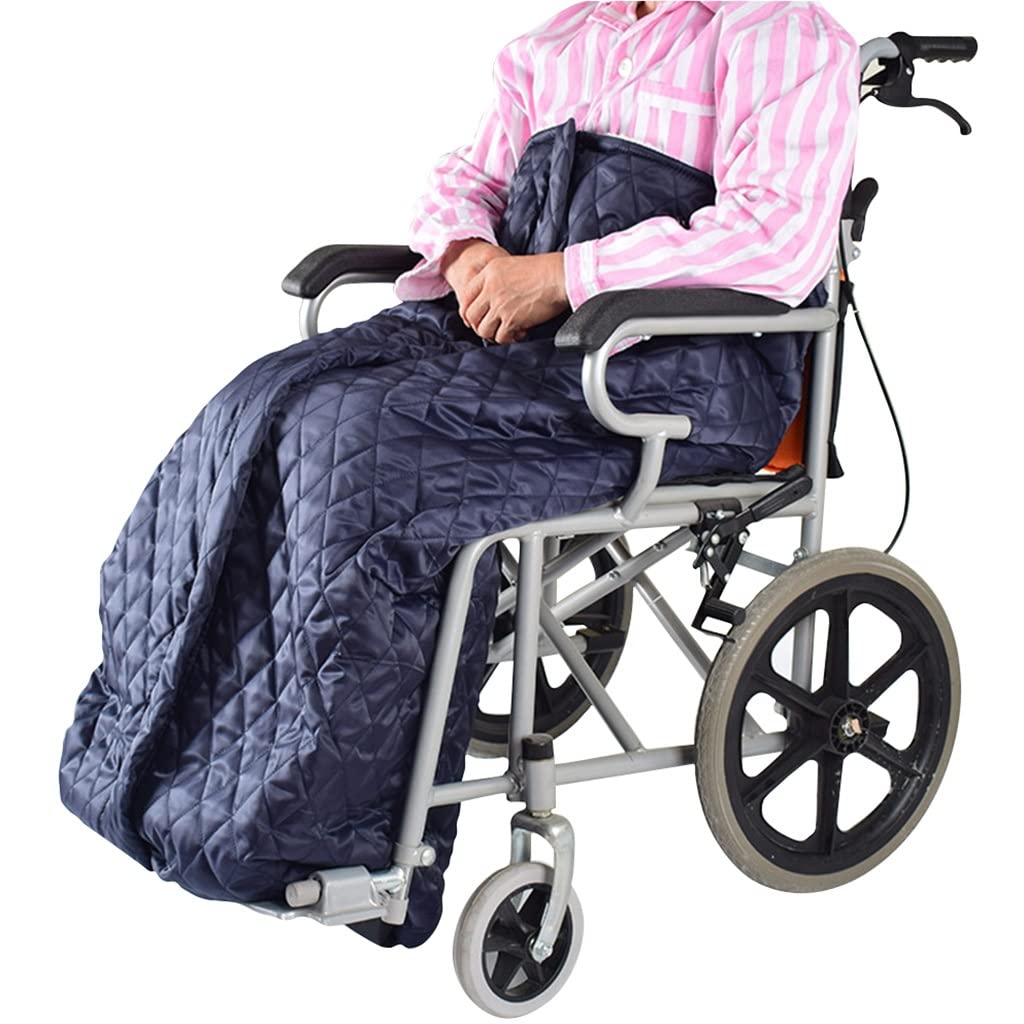 MGCtech Super Soft Wheelchair Blanket for Elderly - Lamb Wool Knee Blanket & TV Sofa Cover - 130x112x65cm Cozy Blue Blanket for Wheelchairs, Napping, and Living Room Comfort