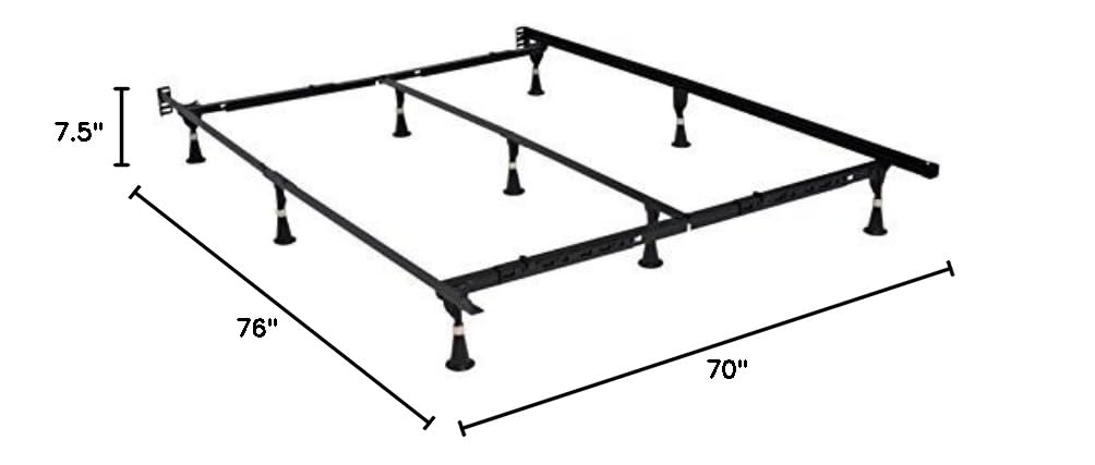 Hollywood Bed Frames E3 Premium Queen Size Bed Frame - Heavy Duty Metal Platform with Noise-Free Support, Easy Assembly - Perfect for Master Bedrooms, Guest Rooms & Apartments