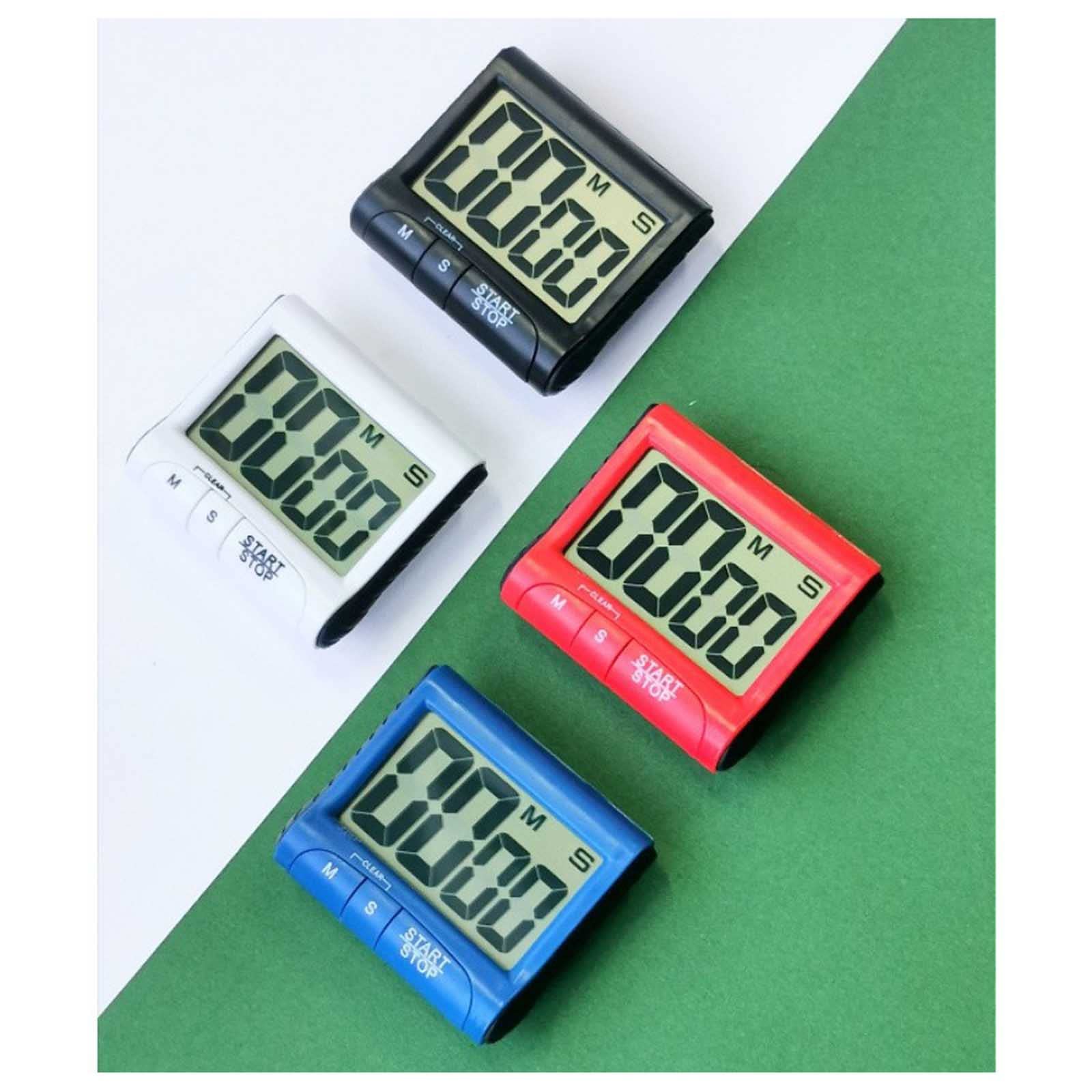 3'' Digital Kitchen Timer with Magnetic Back & Loud Alarm, Large Display Cooking Timer for Kitchen, Learning, Teaching, Exercise, Games, and Office Productivity (Black)