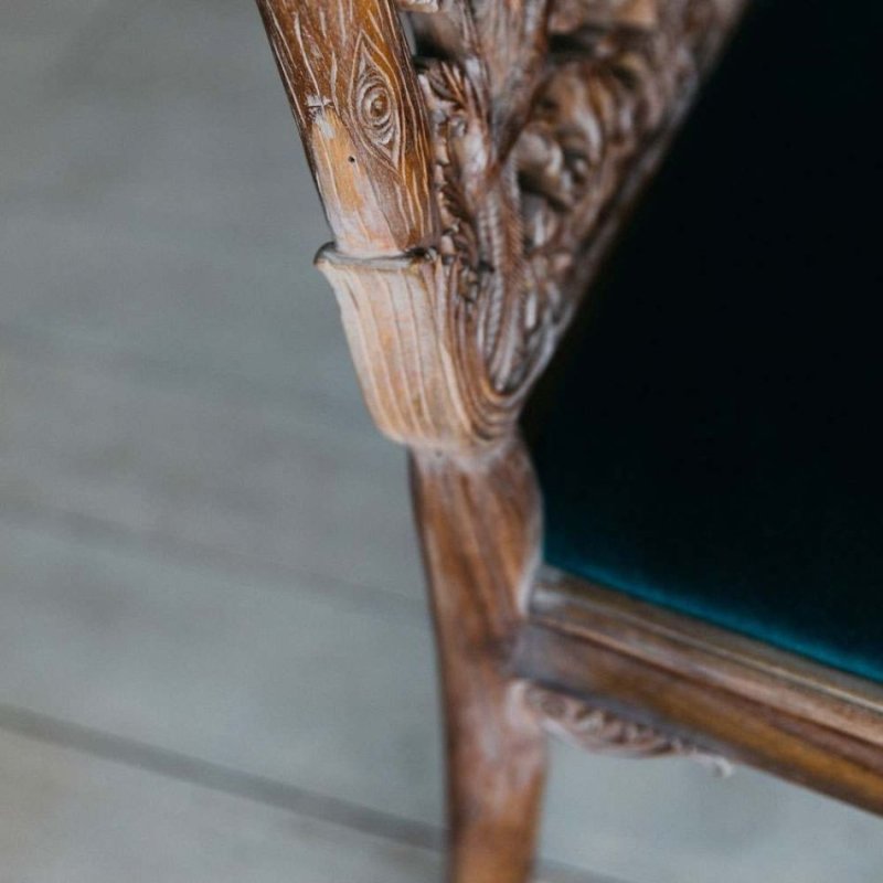Hand Carved Intricate Parrot Dining Chair - Elegant Wooden Accent Chair for Dining Room, Living Room, or Office Decor - Perfect for Home and Restaurant Use
