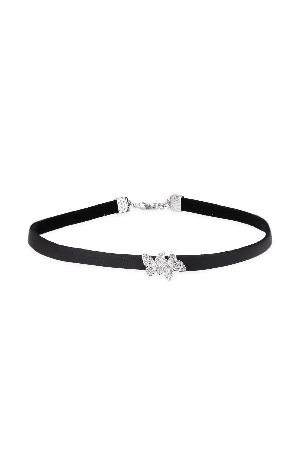 Elegant Butterfly Leather Choker Necklace - Gothic Punk Fashion Accessory for Women - Perfect for Parties, Concerts, and Gothic Outfits