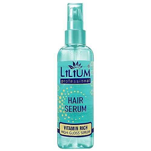 Lilium Vitamin Rich Hair Serum - 50ml with Green Tea & Vitamin E for Shine & Nourishment | Professional High Gloss Treatment for Dry, Damaged Hair | Perfect for Daily Use & Styling