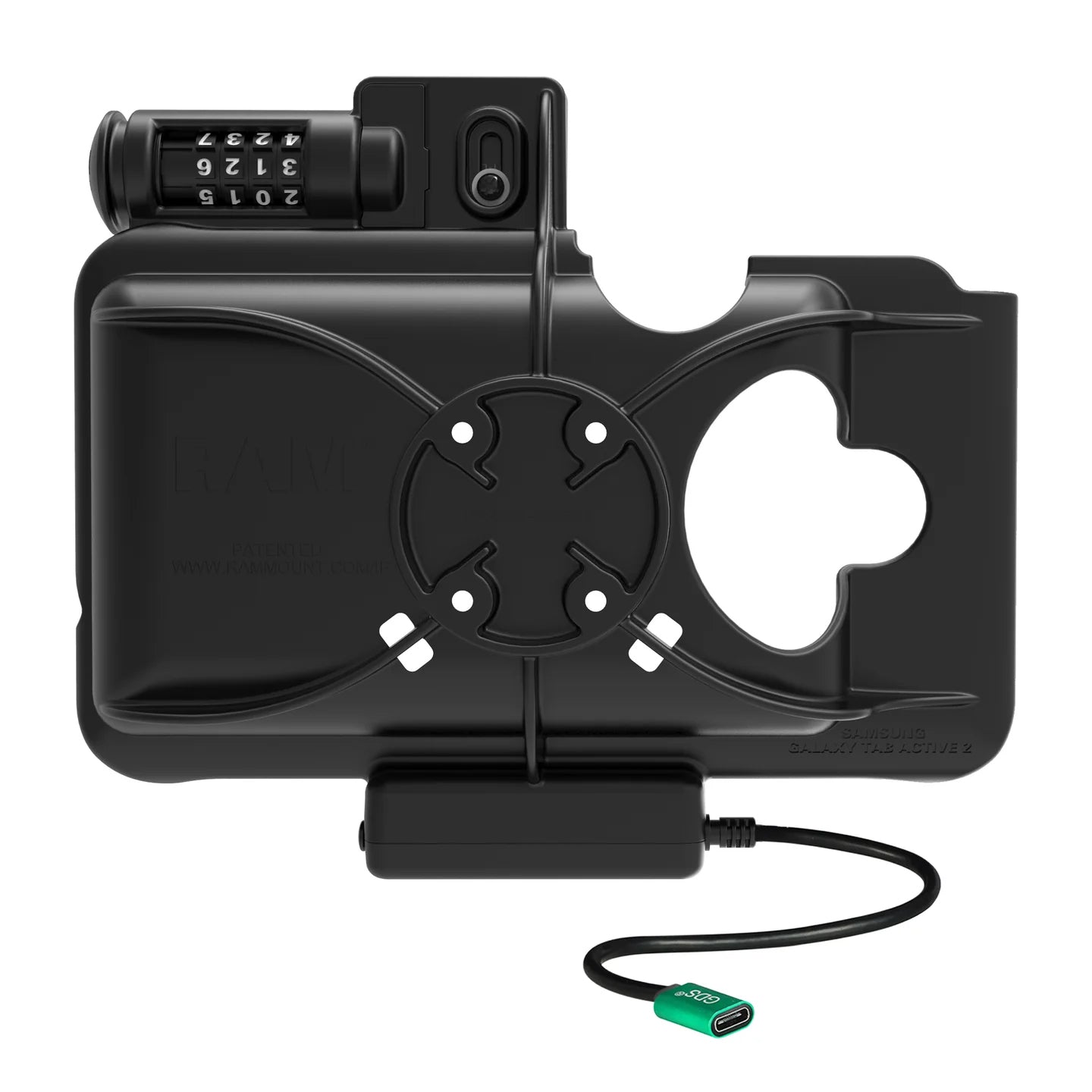RAM Combo Locking USB C Powered Dock for Samsung Tab Active5 & 3 - Secure Charging Station with Key Lock - Perfect for Retail, Warehouse & Industrial Use (RAM HOL SAM58CPCLU)