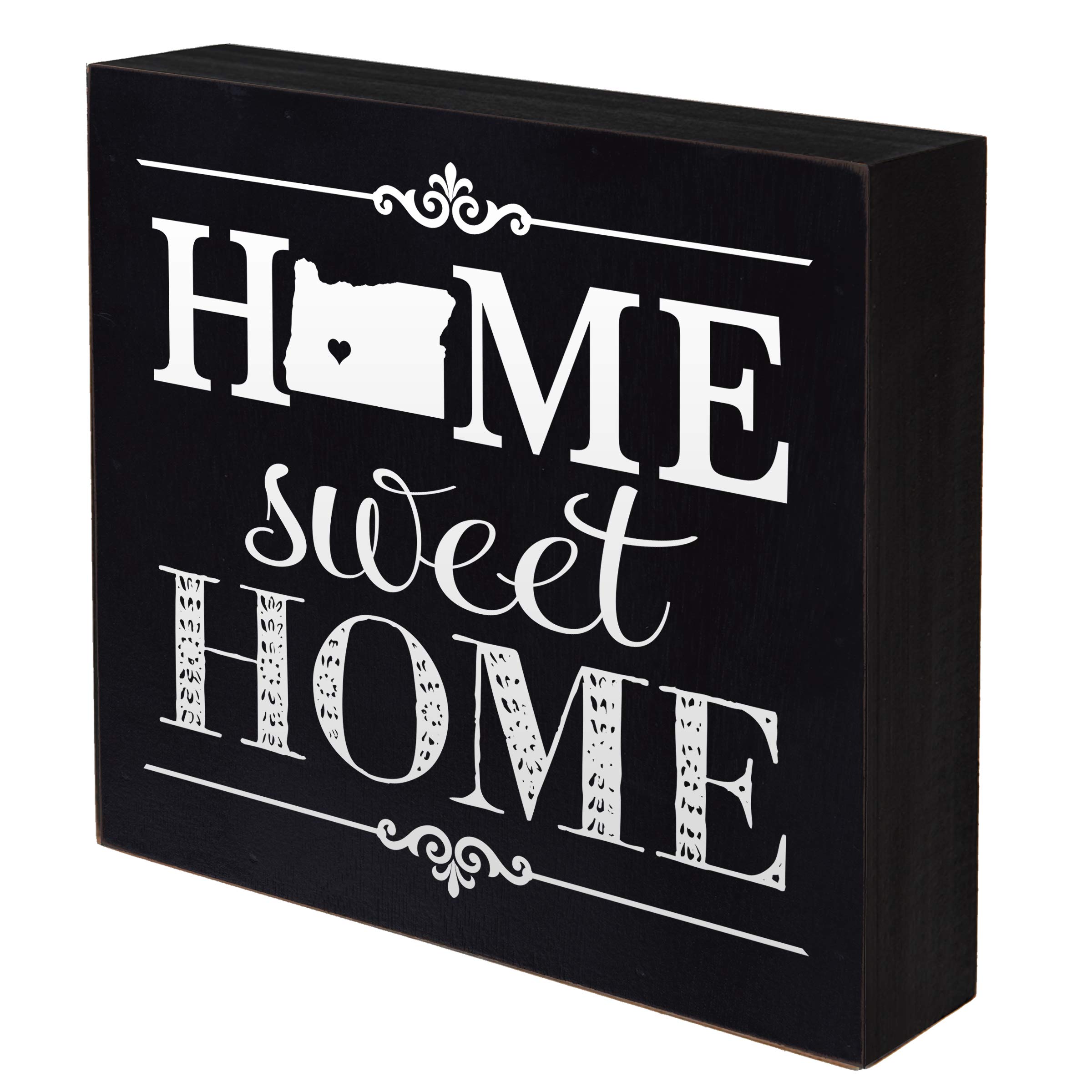 LifeSong Milestones Oregon Home State Shadow Box - 10x10 Black Wooden Keepsake for Family Memories | Perfect Housewarming Gift, Shelf Decor & Home Sweet Home Table Display