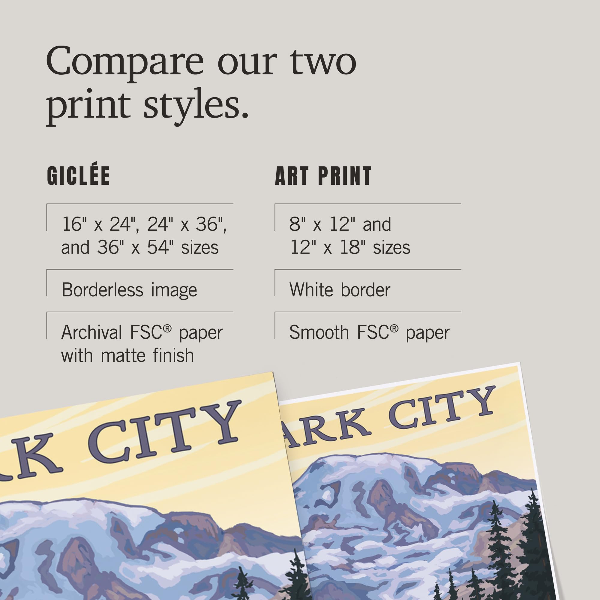 Lantern Press 16x24 Inch Giclee Print - Park City Utah Mountain Landscape with Hiker - Premium Wall Art Decor for Living Room, Bedroom & Office