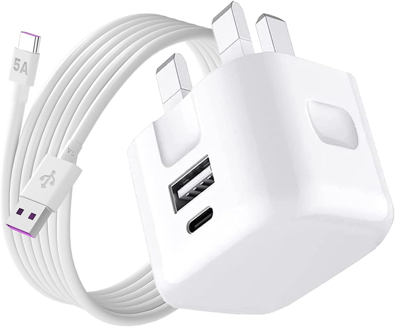 20W Fast Charger with USB-C Cable for Samsung Galaxy S24/S23/S22/S21/S20 FE & A Series - 5A Quick Charge Plug for S24 FE/A14/A13/A05s/A12/A55/A35/A52s/A54 - Perfect for Home, Office & Travel Charging