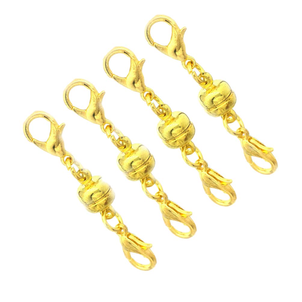 EXCEART 4Pcs Magnetic Lobster Clasp Jewelry Findings - Gold Jewelry Clasps for Necklace, Bracelet, DIY Jewelry Making - Secure & Easy-to-Use Clasp Converters for Everyday Wear & Gift Giving