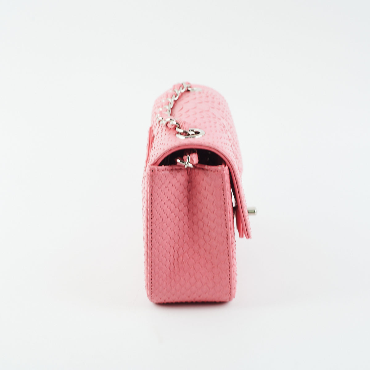 Chanel Python Rectangular Mini Classic Flap Pink Handbag - Luxury Designer Crossbody Bag for Women | Perfect for Evening Parties, Date Nights & Special Occasions