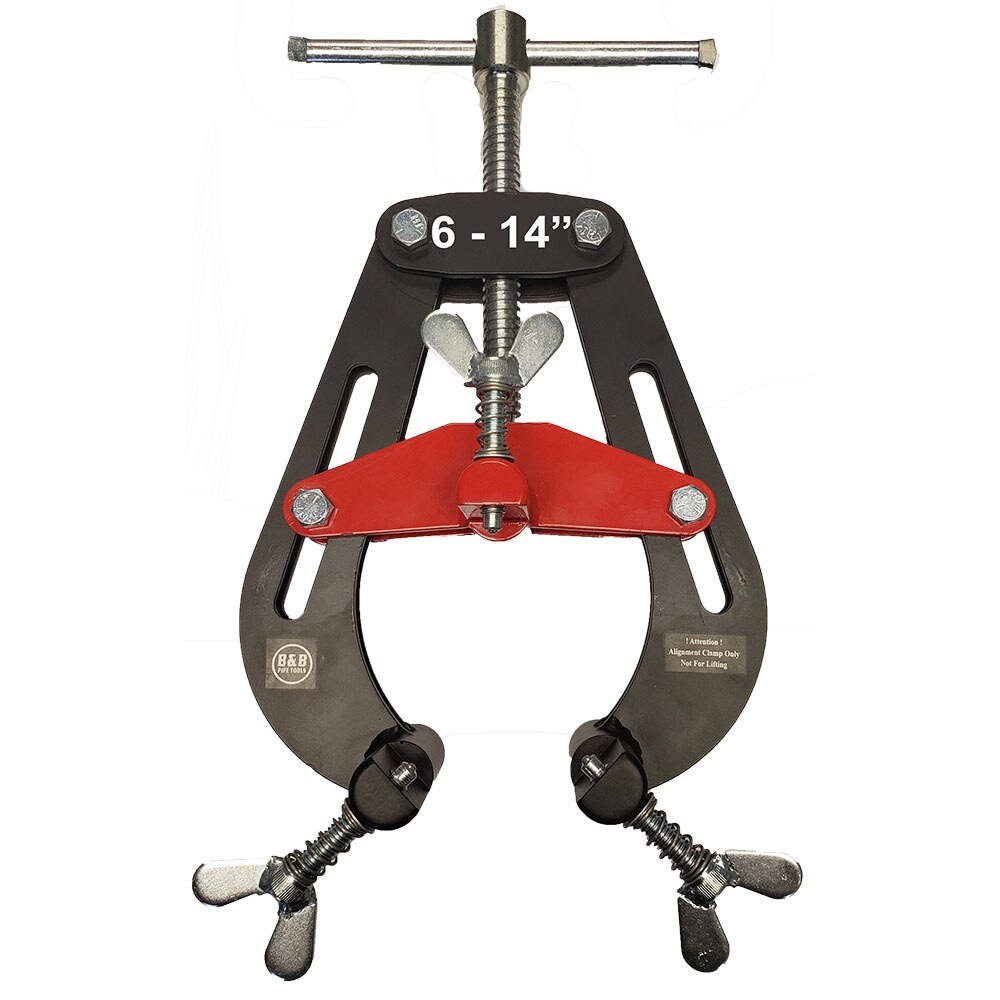 B&B Pipe Tools 1222A 6-14 Inch Heavy Duty PDQ Pipe Clamp for Plumbing, HVAC, and Construction Projects - Secure Pipe Connections for Water, Gas, and Drain Lines