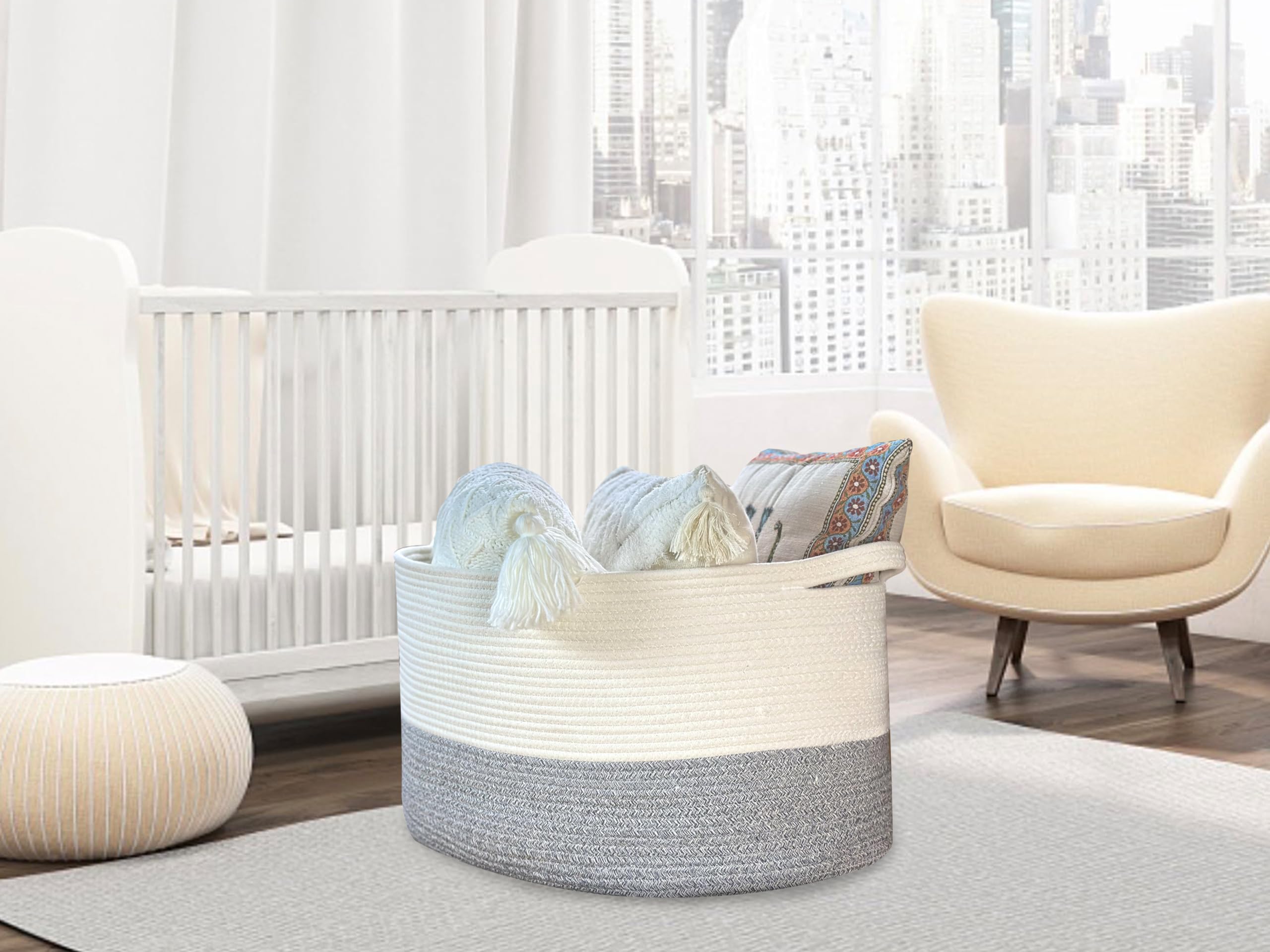 XXX Large Woven Rope Storage Basket (23