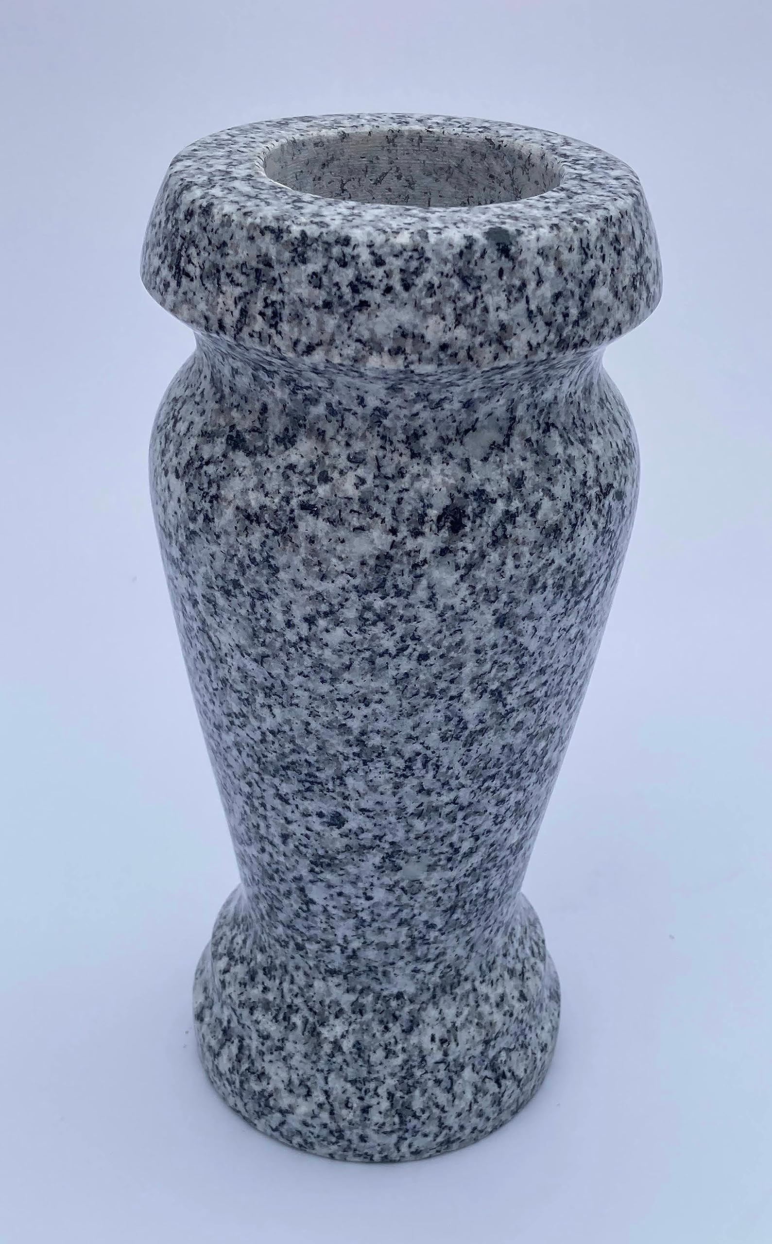 Polished Gray Granite Vase 4