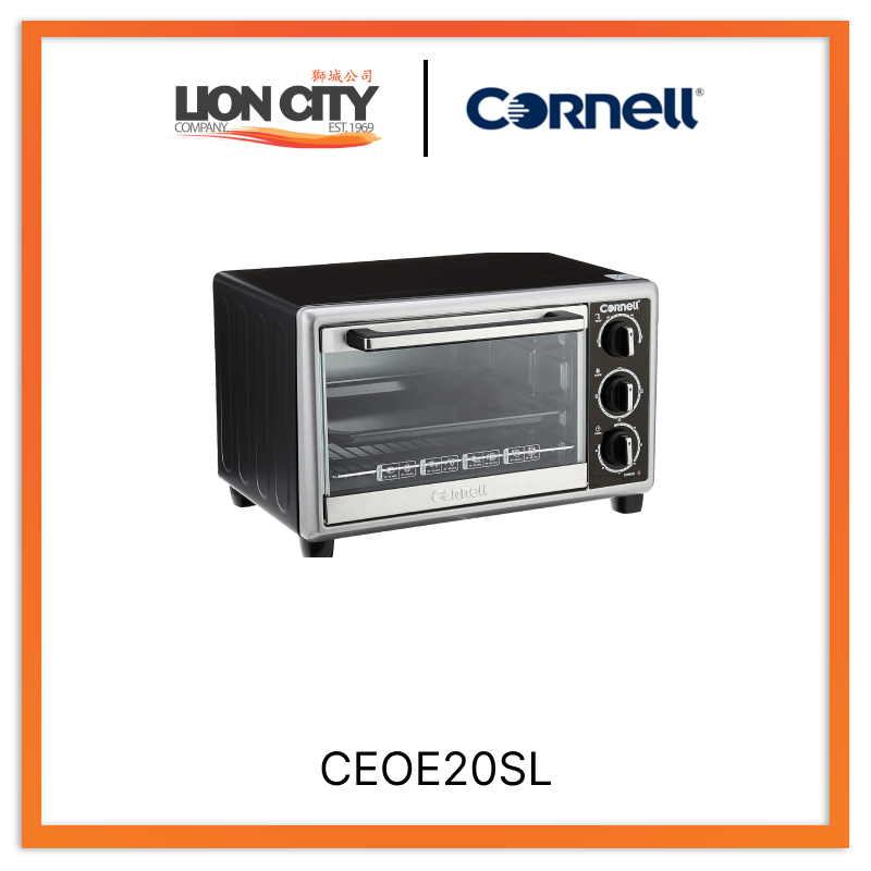 Cornell CEOE20SL 20L Electric Oven 1380W - Compact Countertop Oven for Baking, Roasting & Toasting | Perfect for Small Kitchens, Dorms & Apartments