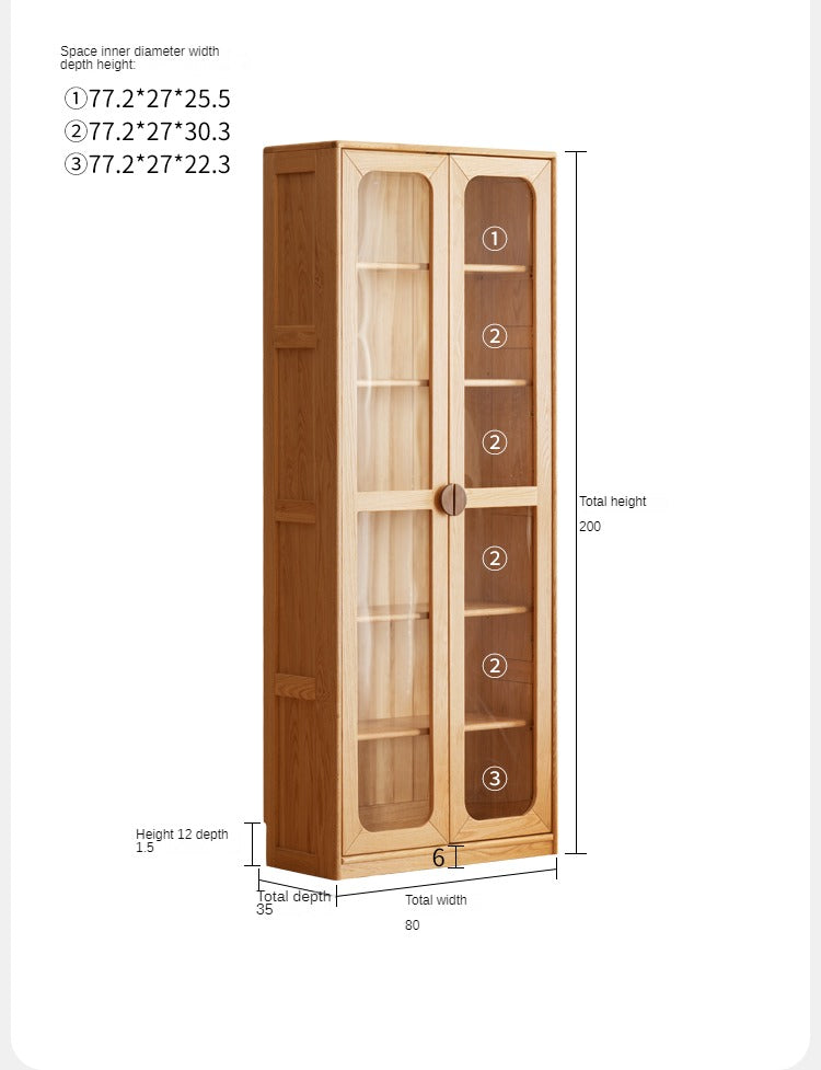 Solid Oak Wood Kids Bookcase & Bookshelf - Durable Children's Book Storage for Bedroom, Playroom, and Classroom Organization