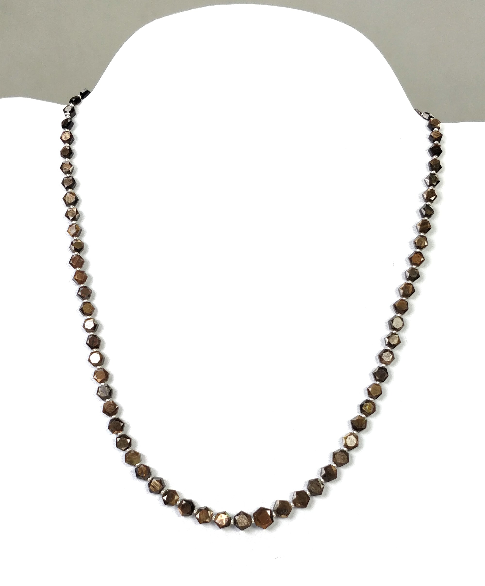 Golden Brown Chocolate Sapphire Gemstone Necklace - 20.50g Natural Hexagon Faceted Sapphire Pendant (5mm-8mm) | Elegant Jewelry for Women, Perfect Gift for Birthday, Anniversary & Special Occasions