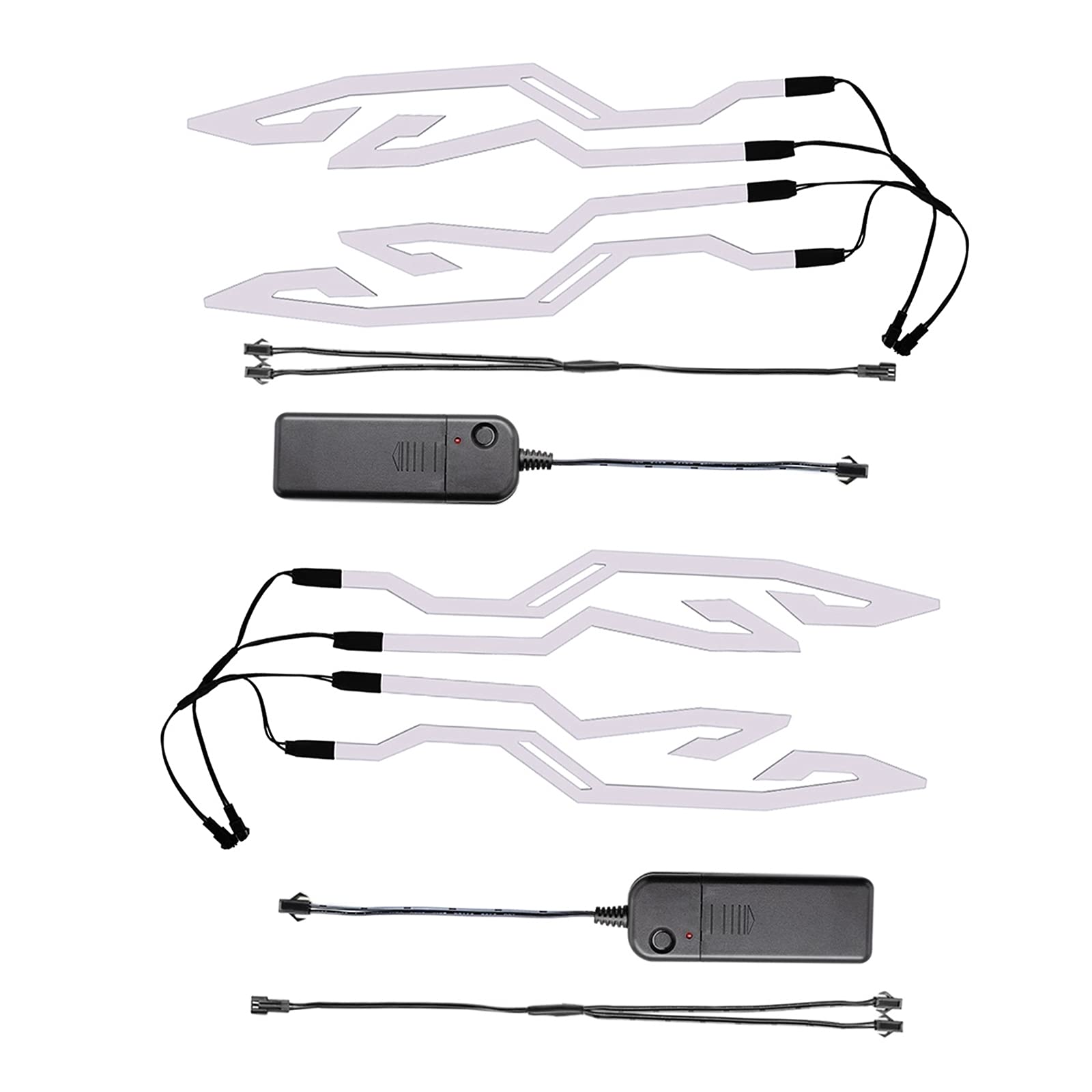VideoPUP 2-Pack Motorcycle Helmet LED Light Kit - Waterproof Cycling Sticker Lights for Night Riding Safety, Turn Signal Lights for Bike Helmets (White) - Perfect for Night Commuting & Urban Cycling Safety