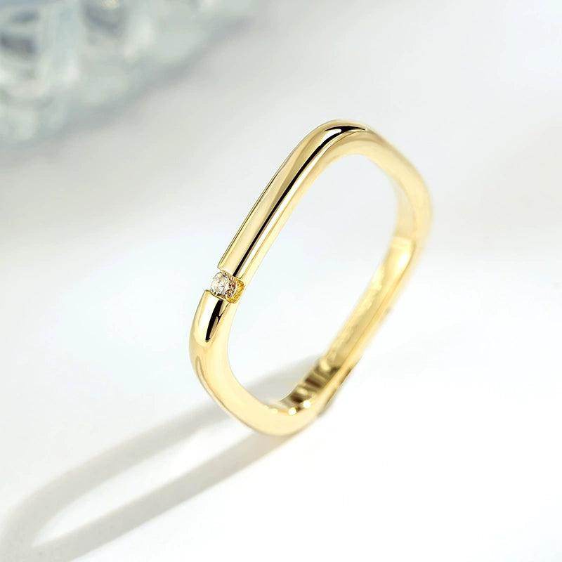 Sterling Silver Index Finger Ring - Small Square Minimalist Couple Band for Women & Men | Perfect for Anniversaries, Weddings & Everyday Wear
