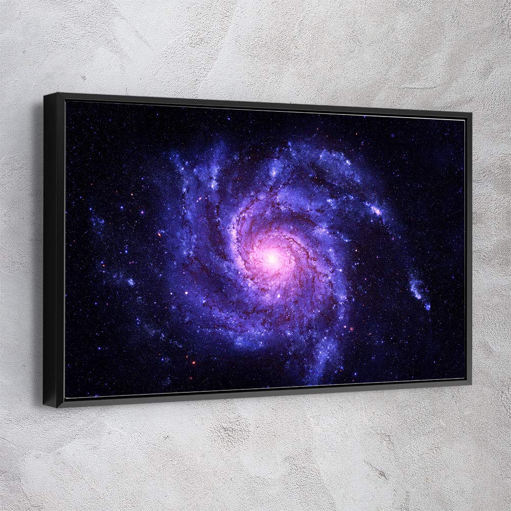 NASA Space Planets Astronomy Solar System Canvas Print Wall Art - 45x30 Inch Modern Black Framed Universe Galaxy Nebula Earth Art - Office & Home Decor - Ready to Hang - Made in USA - Perfect for Living Room, Bedroom & Study Space Decor