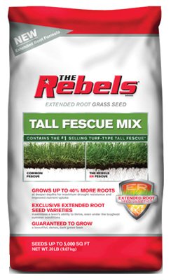 Pennington The Rebels Tall Fescue Grass Seed Mix - 20 lb (3 Bags) | Drought-Resistant Lawn Seed for Sunny Yards & High-Traffic Areas | Perfect for Home Lawns, Parks & Sports Fields