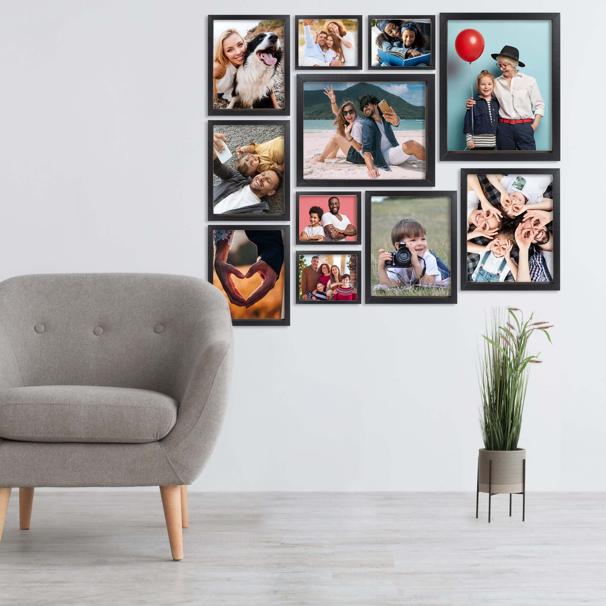 16x20 Black Wooden Poster Picture Frame - 100% Eco-Friendly Natural Solid Wood with Thick Border for Wall Mounting | Perfect for Home Decor, Office Art Display & Gift Giving