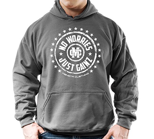 Grey Pullover Hoodie/White Art