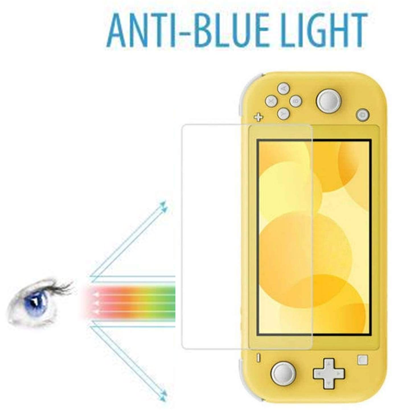 ZenHoo Anti Blue Light Tempered Glass Screen Protector for Nintendo Switch Lite (2019) - Eye Protection, Scratch Resistant - Perfect for Gaming, Travel & Daily Use