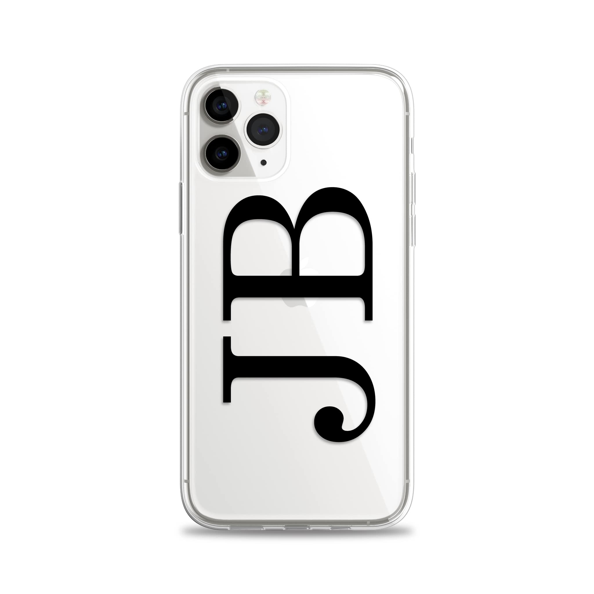 Custom Monogram Initials Phone Case for iPhone 16 Pro Max 15 Plus 14 13 mini 12 11 - Personalized Clear Transparent Cover - Perfect Gift for Birthdays & Anniversaries