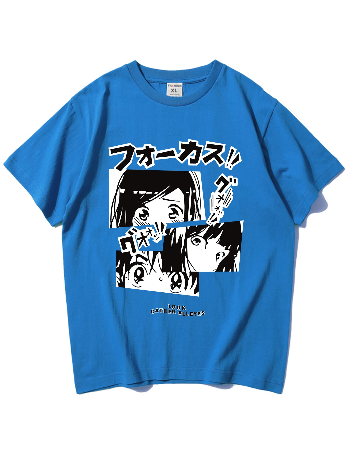 Anime Manga Graphic T-Shirt for Men & Women - Oversized Streetwear Tee, Casual Loose Fit Cotton Shirt - Perfect for Cosplay, Gift Giving, and Everyday Wear