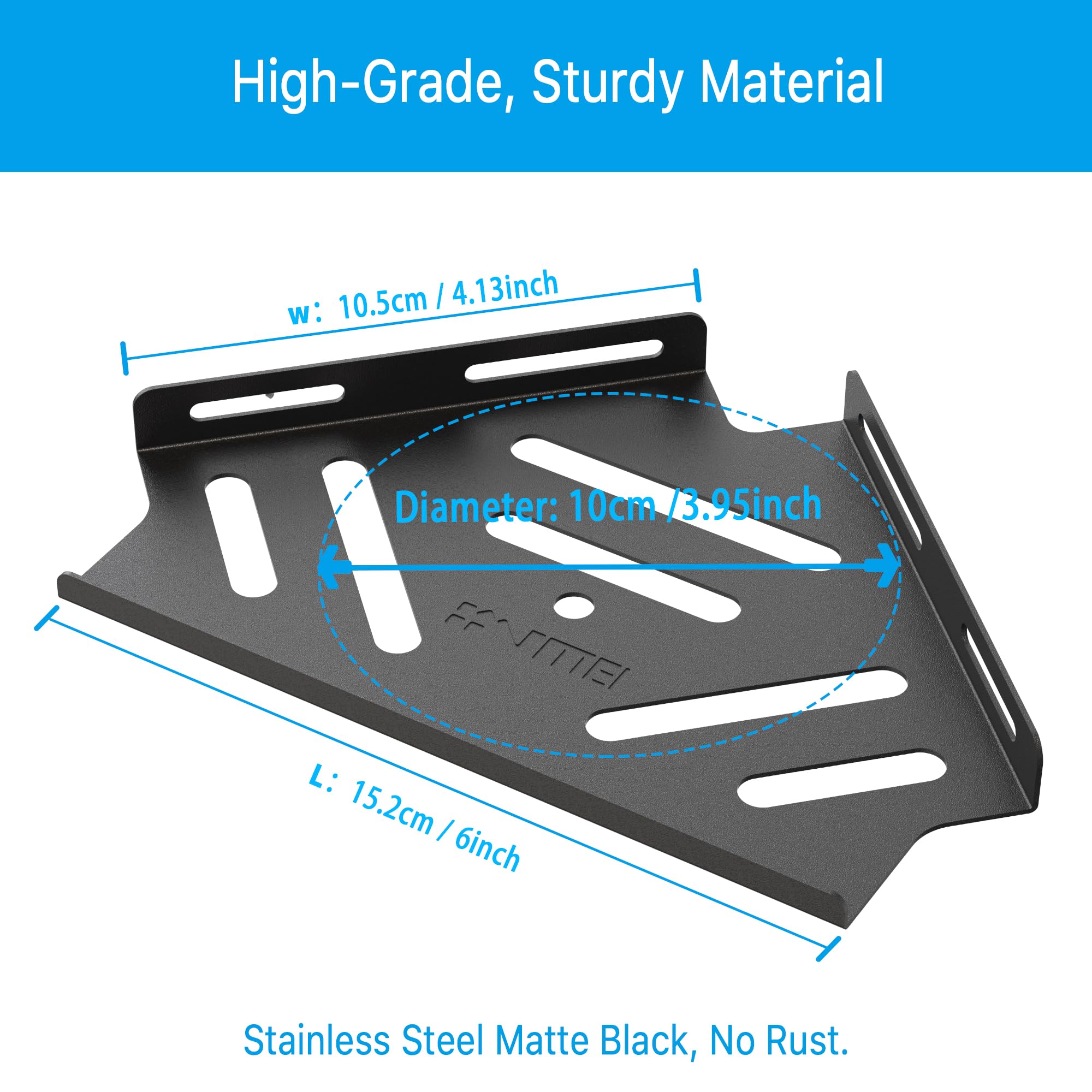 VMEI Matte Black Stainless Steel Corner Wall Mount Bracket for Blink Indoor Security Cameras - Rust-Resistant, Space-Saving Design Prevents Falls & Eliminates Blind Spots - Perfect for Home, Office, and Garage Surveillance