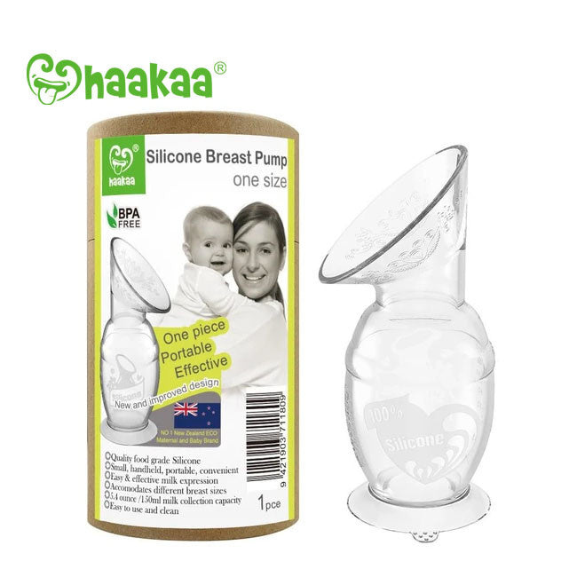 Haakaa 150ml Silicone Manual Breast Pump - Hands-Free, Portable & Comfortable for Nursing Moms - Perfect for Travel, Work & On-the-Go Breastfeeding