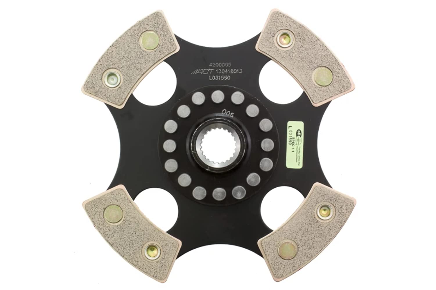 ACT 4200005 Xtreme 4-Pad Race Clutch Disc - High Performance Clutch for Drag Racing & Track Use - Perfect for Sports Cars & High-Performance Vehicles