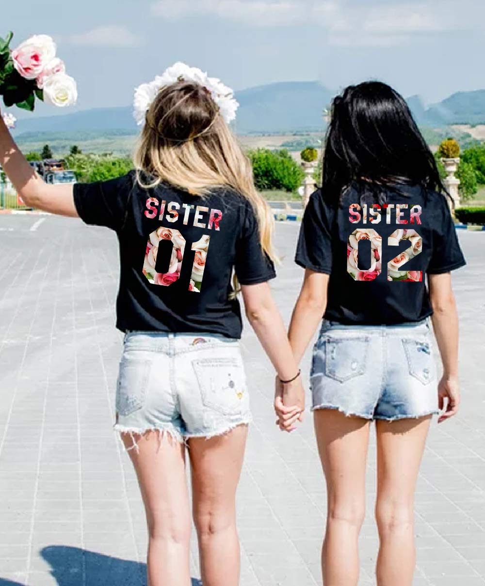 Soul Couple Best Friend Matching BFF Shirts for Women - Sister T-Shirts in 8 Colors - Perfect for Birthdays, Anniversaries, and Girls' Night Out