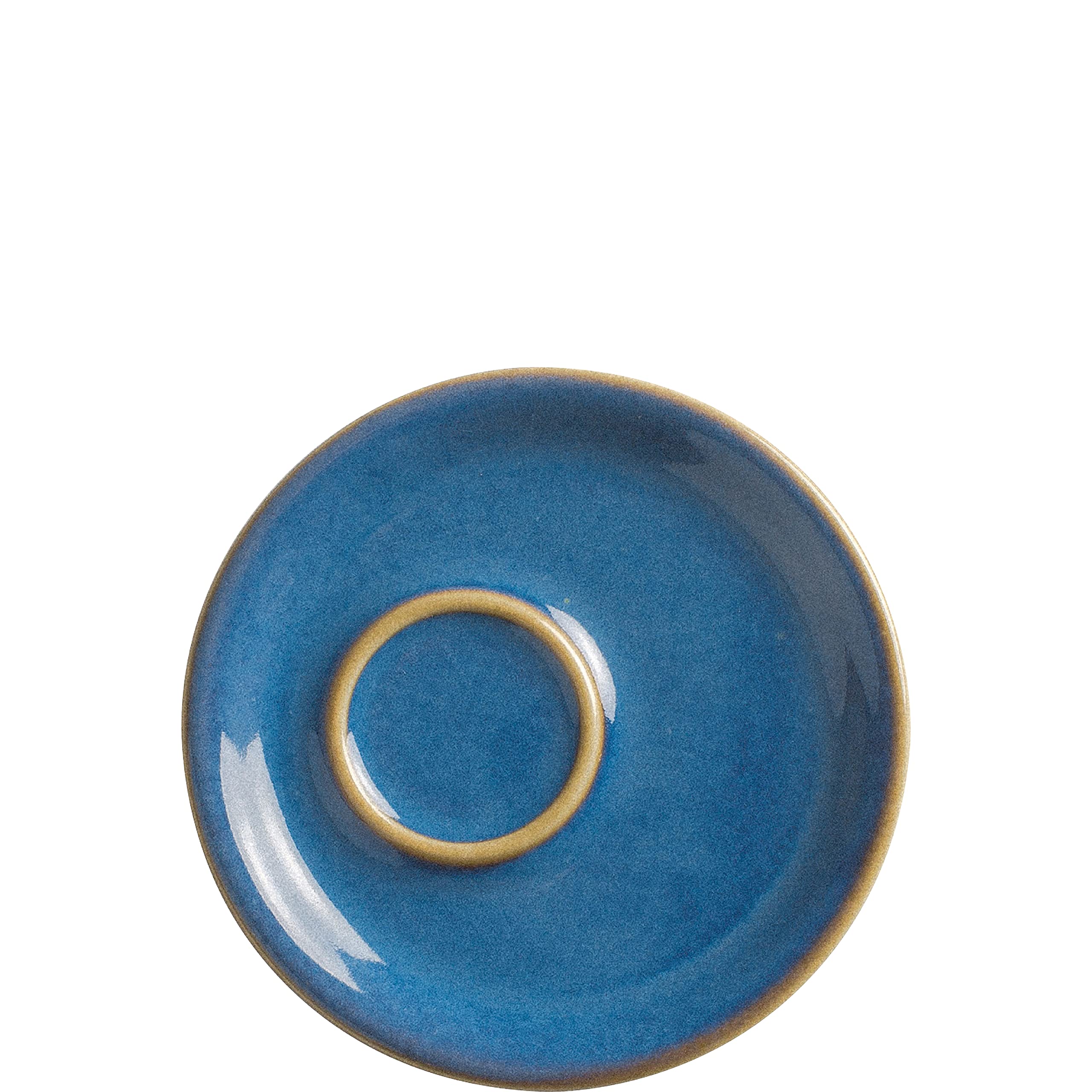 Porcelain Dessert Plate - Atlantic Blue, 4.57-Inch Flat Plate, Microwave & Dishwasher Safe - Perfect for Cakes, Pastries, and Party Serving