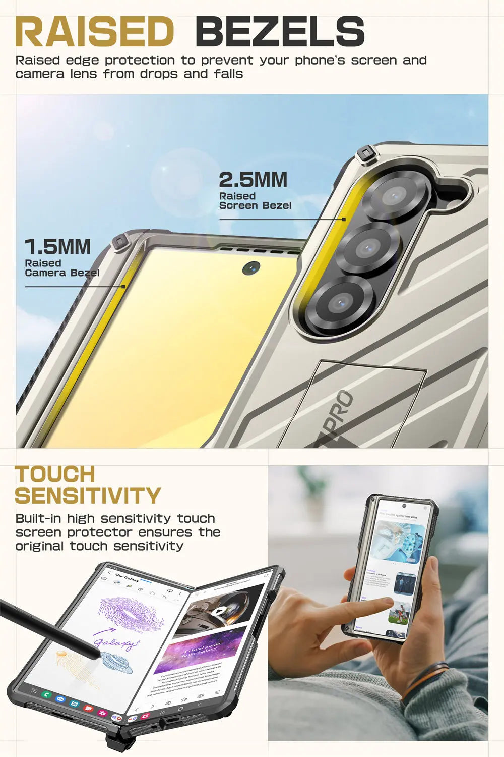 SUPCASE Unicorn Beetle Pro Rugged Case for Samsung Galaxy Z Fold 6 - Shockproof Protective Cover with Built-in Screen Protector | Perfect for Outdoor, Work & Travel Use