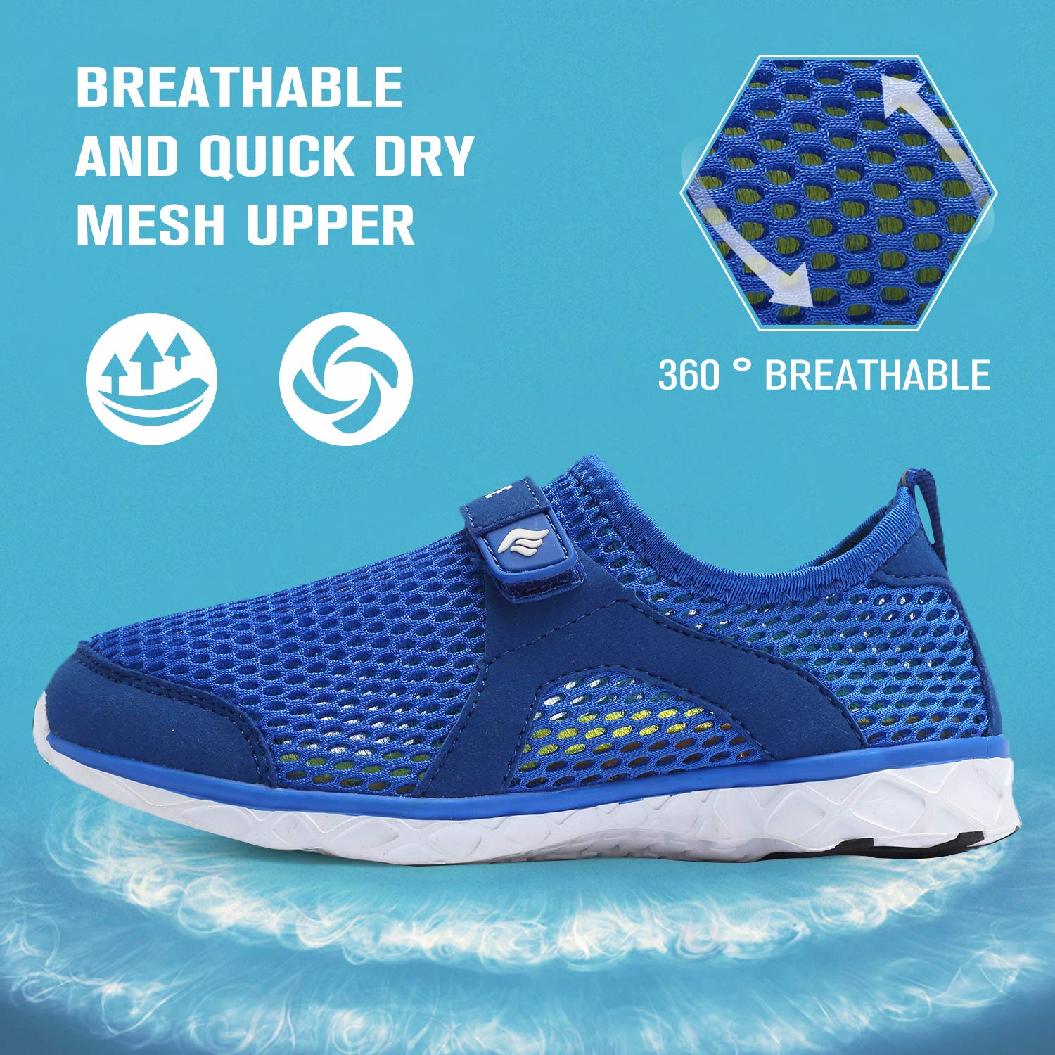 CIOR Kids Water Shoes - Lightweight Swim Sneakers for Toddler & Big Kid - Beach & Pool Sports
