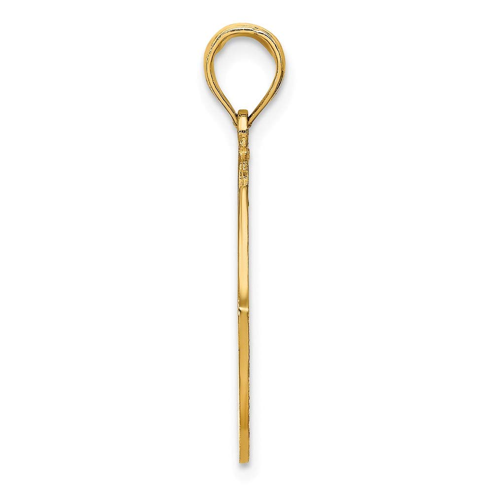 14K Yellow Gold Long Beach Island Double Dolphin LBI Pendant - Jewelry Gift for Women, Beach Lovers & Coastal Fashion Accessories