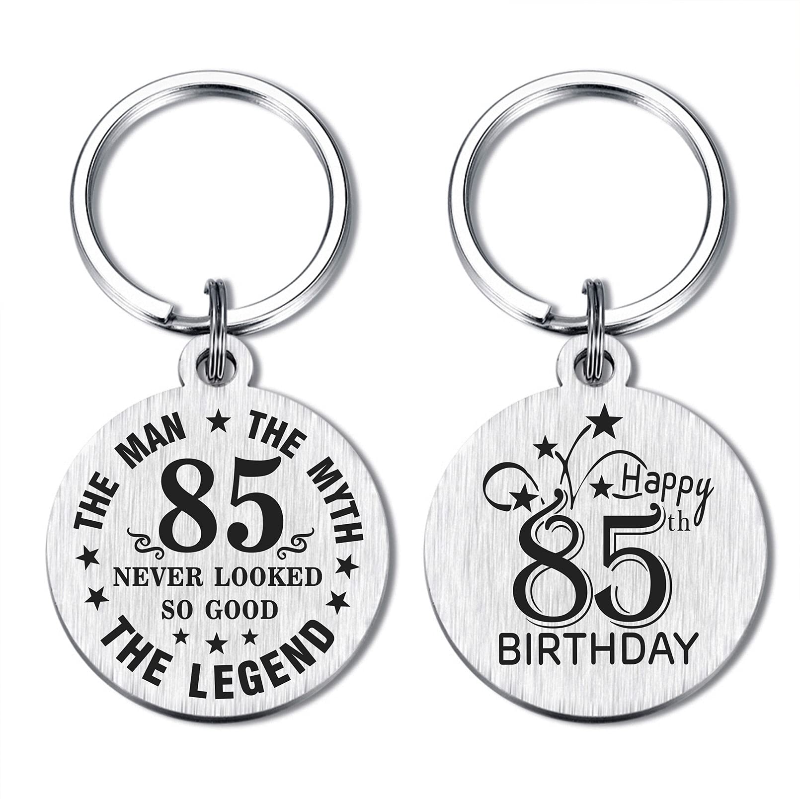 Vintage 85th Birthday Keychain for Men - Unique 85 Year Old Male Gift Idea - Perfect for Father's Day, Retirement Party & Milestone Celebrations