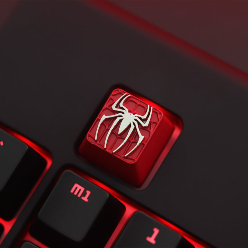 Marvel Avengers Spider-Man Mechanical Keyboard - Zinc Alloy Metal Keycaps with Embossed Design for Gaming & Typing | Perfect for PC Gamers, Marvel Fans & Office Work