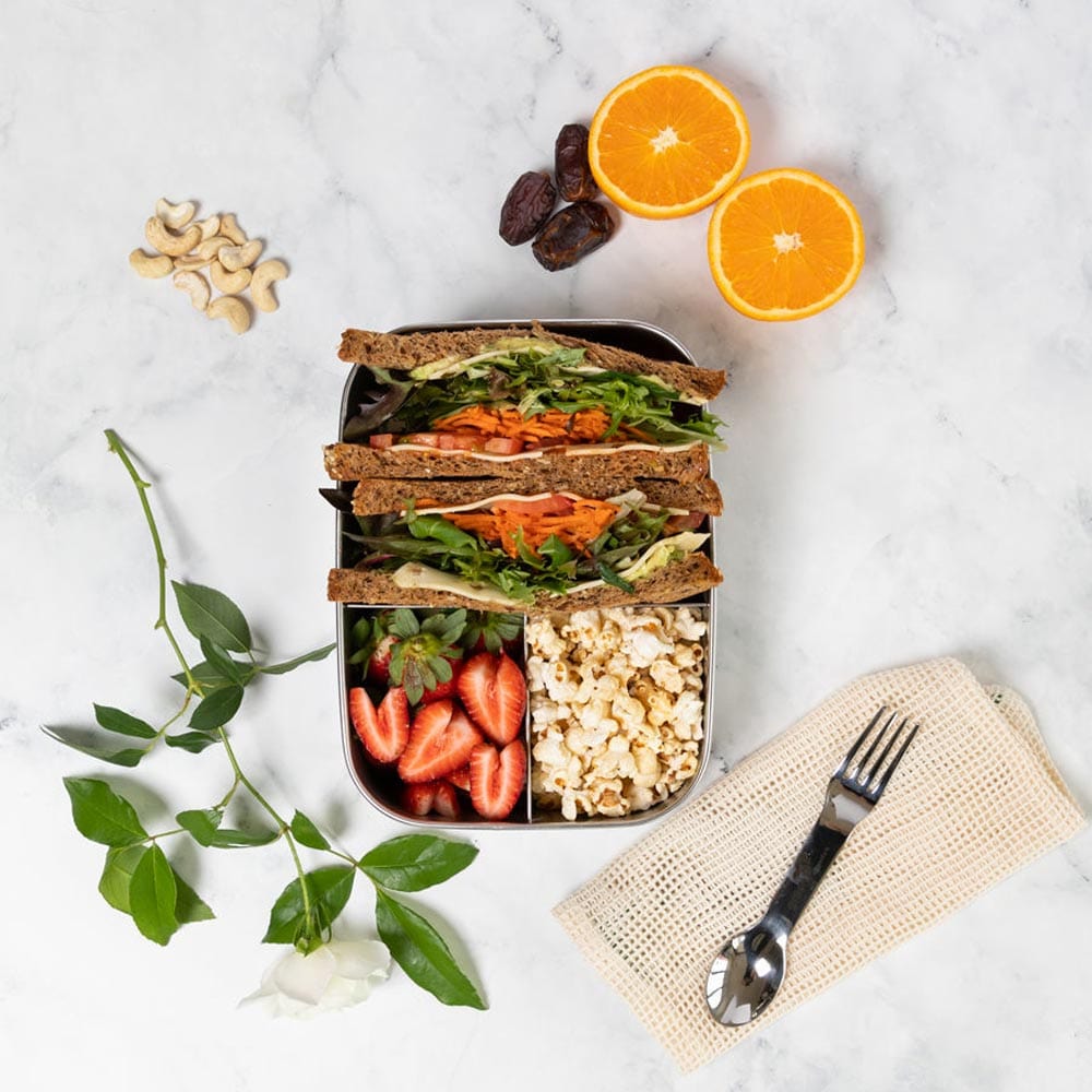Eco-Friendly Bento Box Set - 3-Piece Sustainable Lunch Containers for Work, School & Picnics | Green Essentials Sustain A Bento Trio