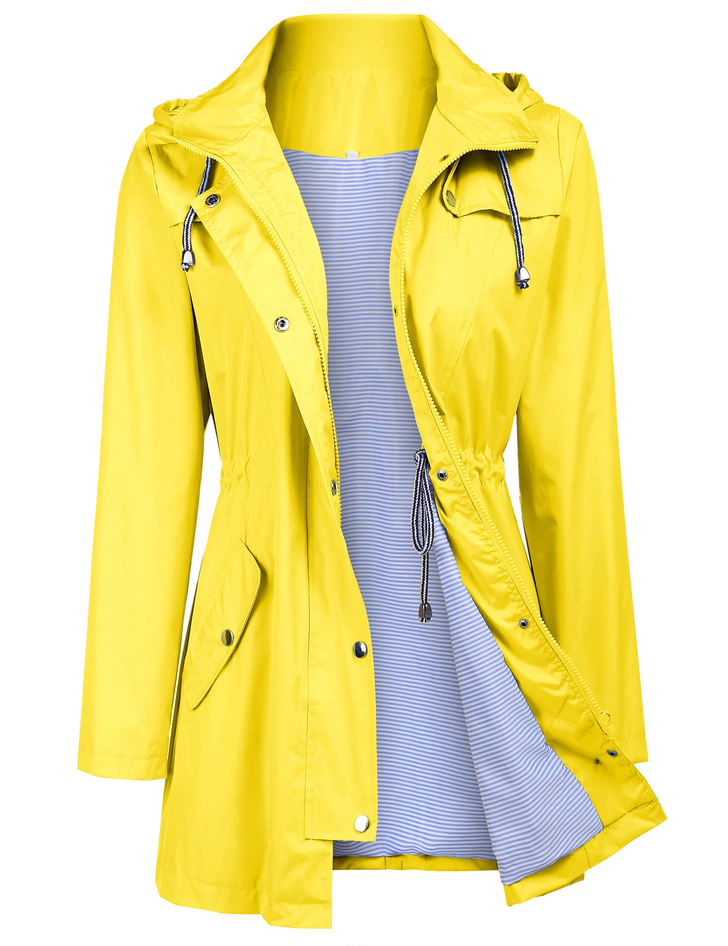 Waterproof Lightweight Women's Raincoat with Hood - Windbreaker Trench Coat for Outdoor Activities (Sizes S-XXL) | Perfect for Hiking, Commuting & Travel
