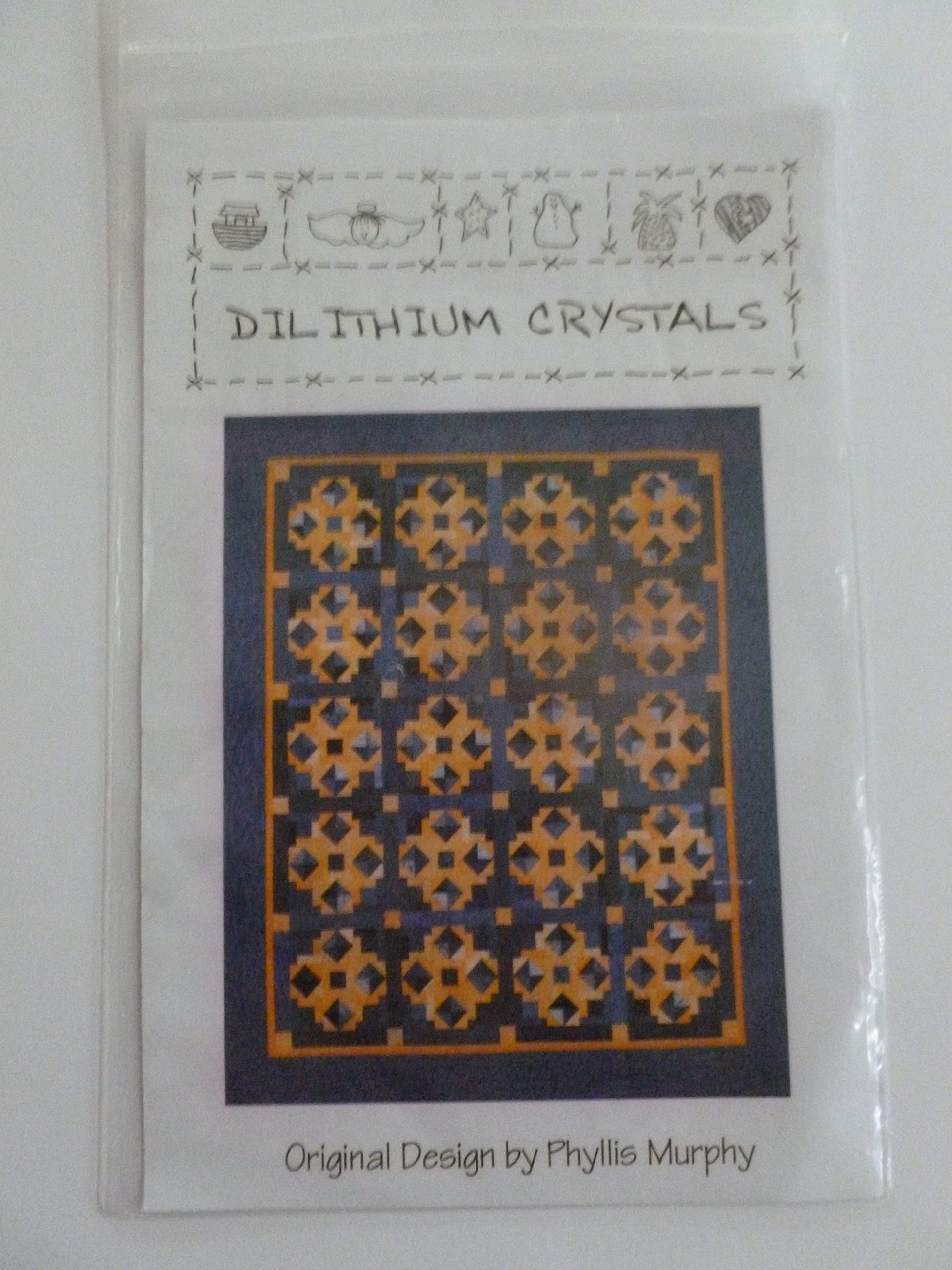 Dilithium Crystals Quilting Pattern - 72x88 & 81x102 Inch Large Quilt Designs by Quilt Country | Perfect for Sci-Fi Fans, Star Trek Themed Bedding & Geeky Home Decor