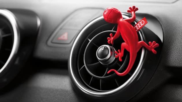 Premium Audi Gecko Car Air Freshener (Red) - Long-Lasting Fragrance for Fresh Car Interior | Perfect for Sedans, SUVs & Luxury Vehicles