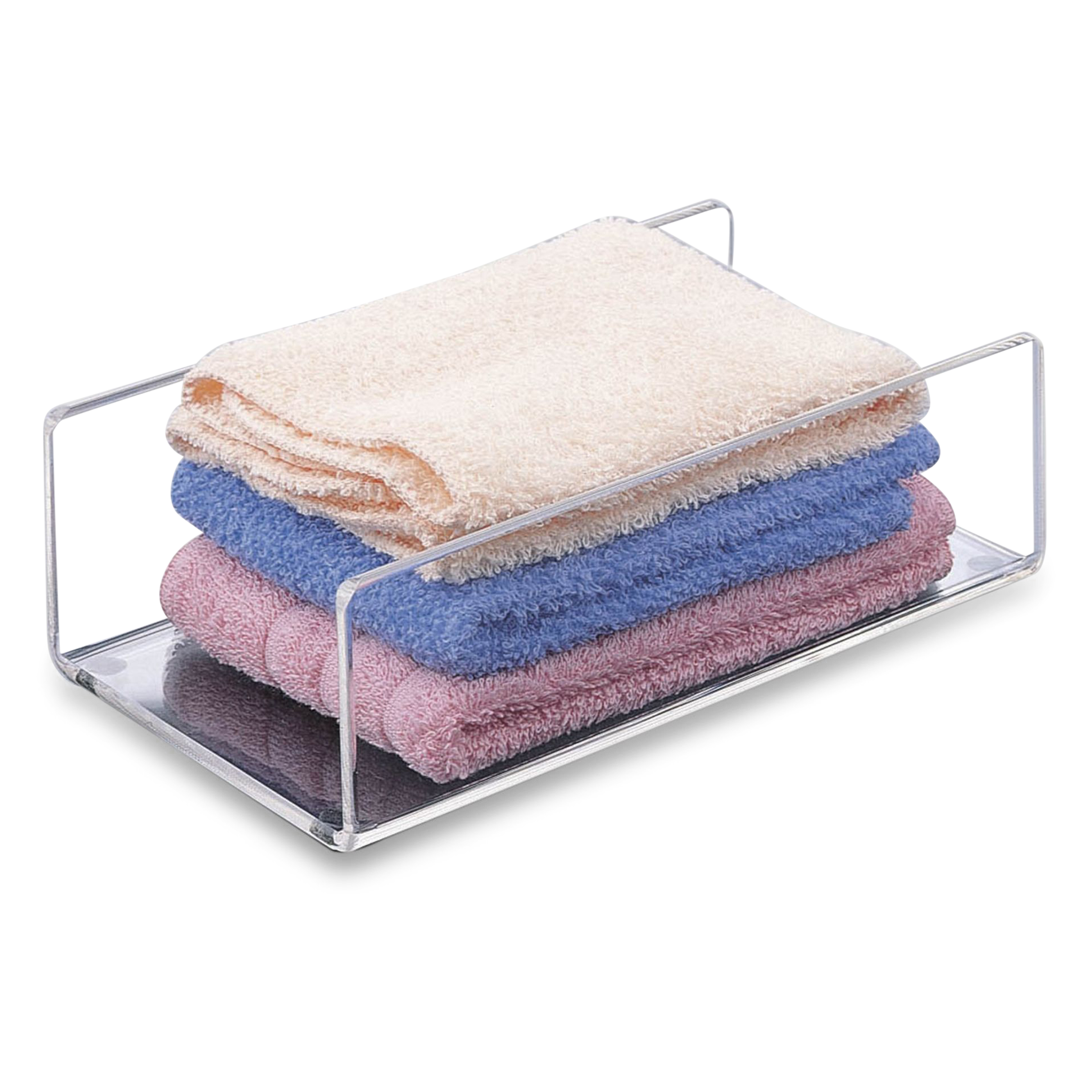 Premium Crystal Guest Towel Holder - Elegant Bathroom Accessory for Powder Rooms, Guest Baths & Luxury Hotels | Durable & Stylish Towel Rack for Hand & Face Towels
