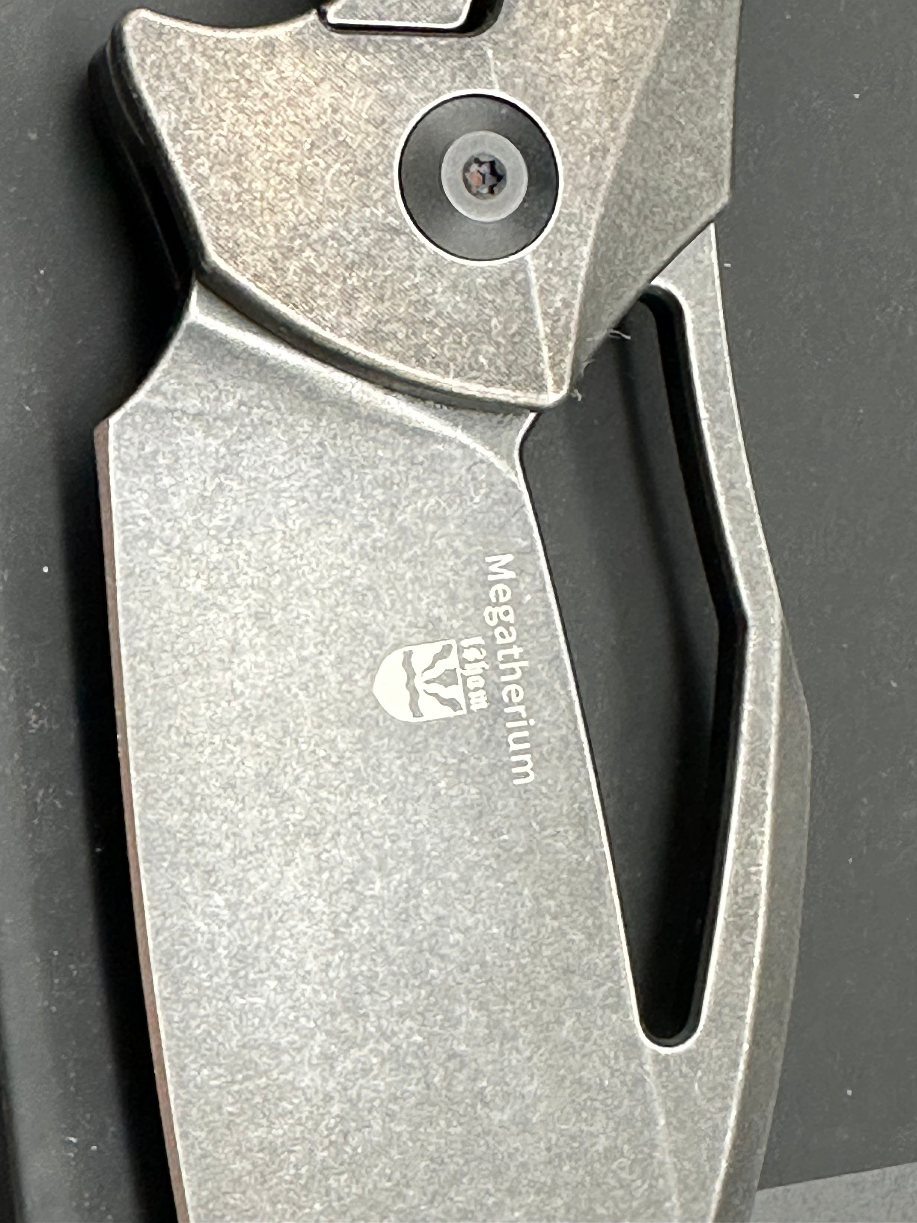 Kizer Isham Megatherium Flipper Knife - Titanium Handle, 3.6