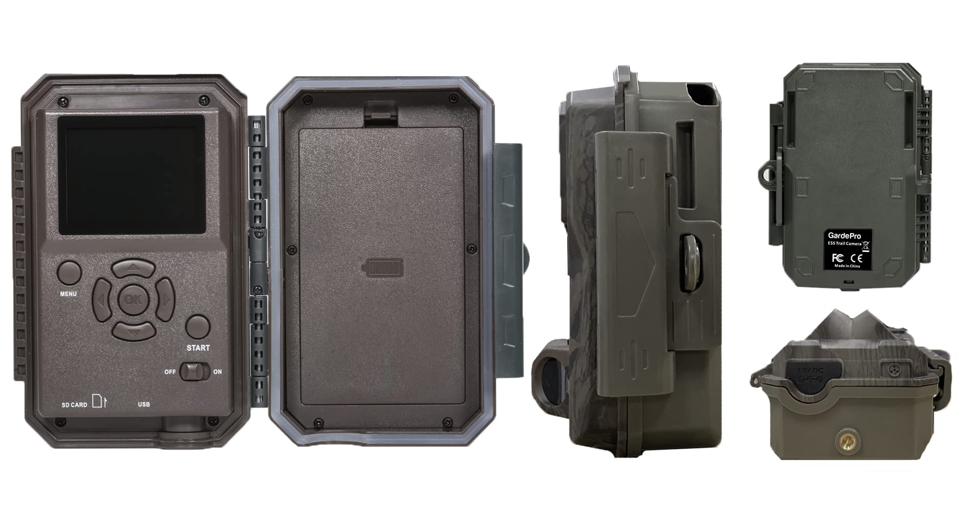GardePro E5S Trail Camera - 64MP 1296p HD Game Camera with 100ft Night Vision, Motion Activated, Waterproof for Deer Hunting & Wildlife Monitoring | Perfect for Outdoor Adventures, Backyard Surveillance, and Nature Photography