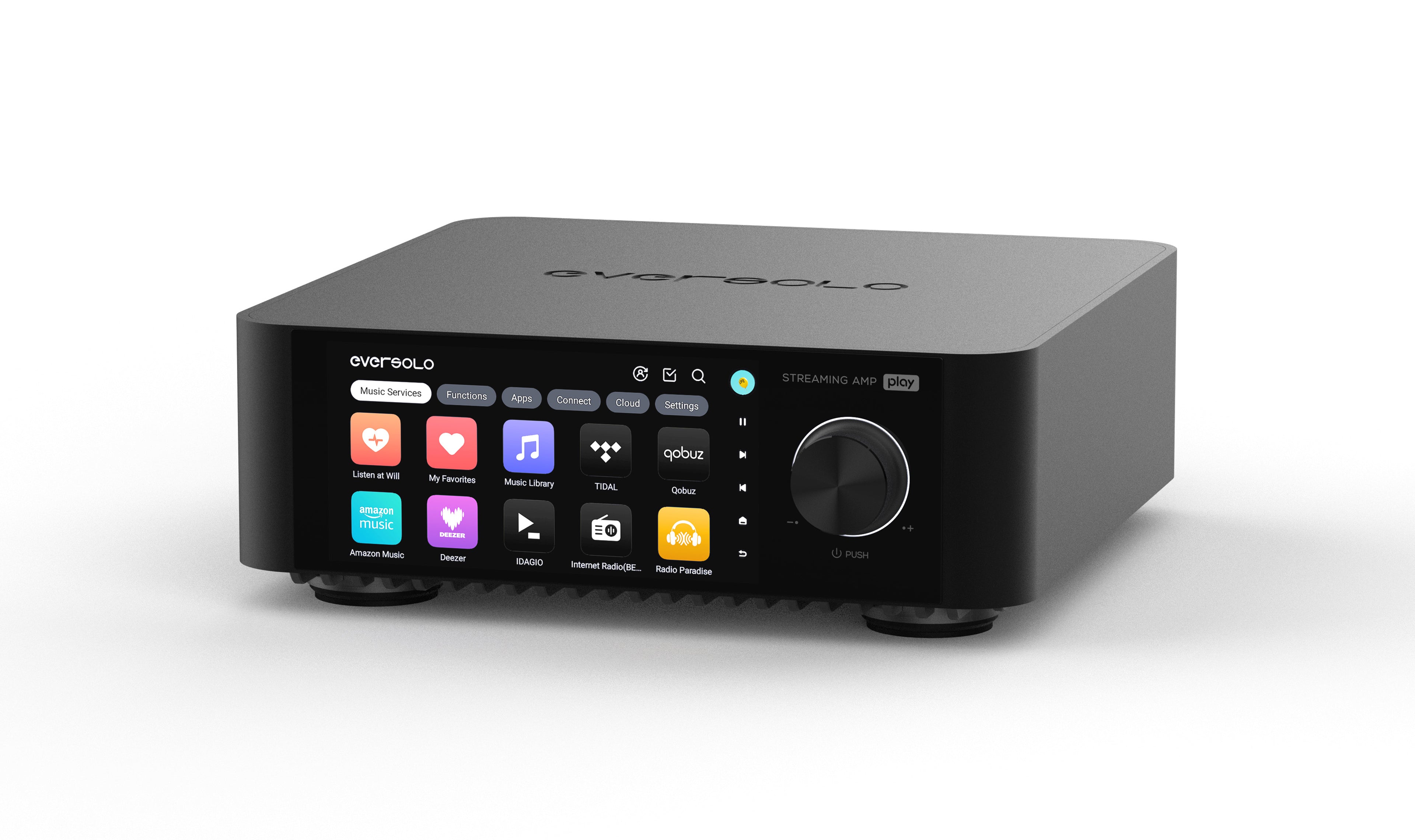 Eversolo Play Streaming Amplifier - High-Fidelity Audio Streaming Device for Home Theater & Music Enthusiasts | Perfect for Living Room, Bedroom & Office Use