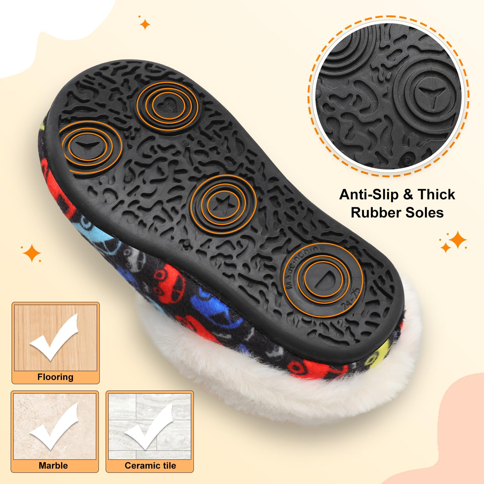 FEETCITY Toddler Slippers for Boys & Girls - Lightweight House Shoes for Indoor Play & Comfort