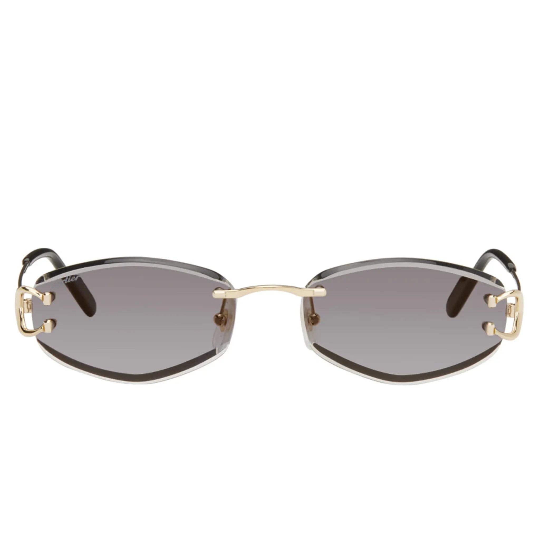 Cartier CT0467S 001 Gold Grey Polarized Sunglasses for Women - Luxury Designer Shades for Driving, Beach & Outdoor Fashion
