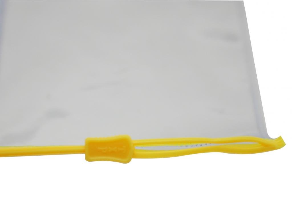 Clear Vinyl A5 File Folders with Yellow Zipper - 9